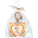 Groovy Self-Hanging Mini Ornament Art Prints | 3 Piece Wooden Display | Love Themed