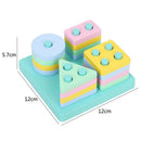 Montessori Wooden Building Blocks – Educational Color & Shape Toy