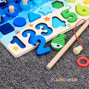 Montessori Math Toys for Toddlers – Wooden Counting & Fishing Game