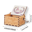 Personalized Music Box with Name - Watercolour White Unicorn in Lavender Floral Wreath - Hand-Crank Wooden Music Box Plays You Are My Sunshine - Unicorn Gift for Girls