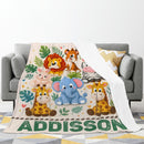 Personalized Safari Name Blanket ๐ฆ | Custom Baby Keepsake & Kids Gift | Nursery decor