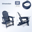 HDPE Adirondack Chair with Cup Holder - Weather Resistant