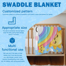 Personalized Rainbow Cloud Baby Swaddle & Hat Set | Custom Name Gift