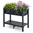 HIPS Raised Garden Bed Poly Wood Elevated Planter Box