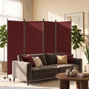4-Panel Room Divider with Lockable Wheels - 87" x 68"