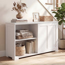 Kitchen Storage Cabinet with Wood Sliding Door