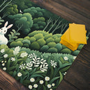 White Rabbit, White Flowers Playmat