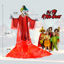 Halloween Hanging Clown with Wings and Lighted Colorful Eyes