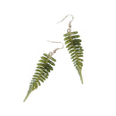 Handmade Fern Earrings Real Leaves in Resin | Nature-Inspired Jewelry