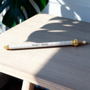 Haute & Flashy Silver Pattern Crown Pen | Giftable Quote Pens | Novelty Office Desk Supplies