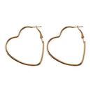 Heart Shaped Hoop Earrings (Silver or Gold)
