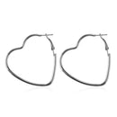 Heart Shaped Hoop Earrings (Silver or Gold)