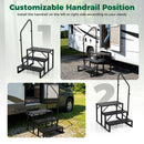 Heavy Duty Hot Tub Stair with Wide Anti-Slip Platforms for Porch and Mobile Home