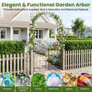 Metal Garden Arch with Gate and Safety Latch - 79" H