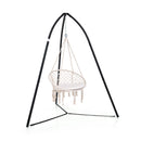 Heavy Duty Metal Hanging Chair Stand with Hanging Chain-Black