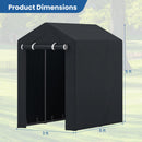 Portable Storage Shed with Roll-Up Zipper Door