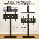 Height Adjustable Floor TV Stand with AV Shelf for 32-70 Inch TVs