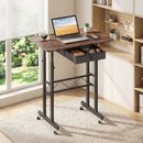 Height Adjustable Standing Desk with Wheels & Drawer