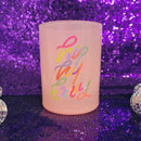 Hip Hip Hooray Double Old Fashioned Cocktail Glass | Classic Tinted Pink Glass | 12 oz