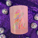 Hip Hip Hooray Double Old Fashioned Cocktail Glass | Classic Tinted Pink Glass | 12 oz