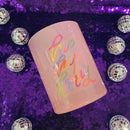 Hip Hip Hooray Double Old Fashioned Cocktail Glass | Classic Tinted Pink Glass | 12 oz