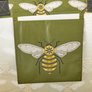 Honey Bee Shopping Tote Bag | Extra Large Market Eco Bag | 19.50" x 17.50" x 7"