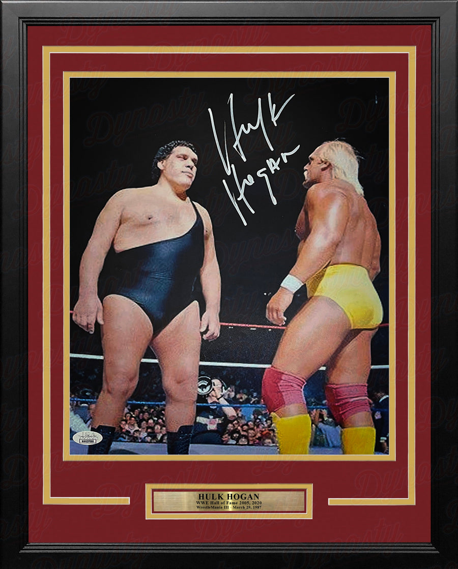 Hulk Hogan WrestleMania III Main Event Autographed Framed 11