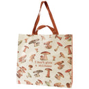 I Don't Give A Shiitake Mushroom Shopping Tote Bag | Extra Large Market Eco Bag | 19.50" x 17.50" x 7"
