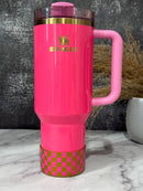 Gold Pink Parade CHECKERS Tumbler Boot