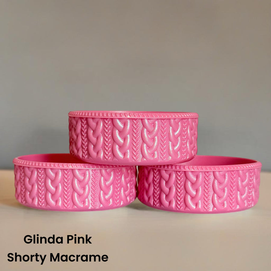 Glinda Pink Shorty Macrame Tumbler Boot
