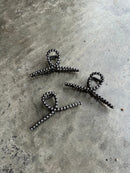 Silver Studded Claw Hair Clip