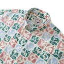 Valentine's Day Hawaiian Shirts For Men Vintage Cotton Button Down Rose Seal Short Sleeve Aloha Shirt