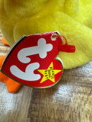 Original Collector PVC 1994 Hang / 1993 Tush Ty Beanie Baby Quackers The Duck