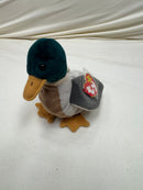 Ty Beanie Baby Jake The Mallard Drake Duck, 1997 1998 P.V.C. Pellets 14 Errors