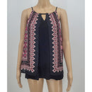 BCX Juniors Printed Halter Top, Size Large