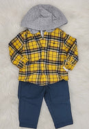 Carter's Baby Boys 2-Pc. Plaid Flannel Shirt and Canvas Pants