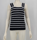 LOFT Women’s Black & White Striped Lightweight Sweater Top Size Medium