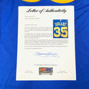 Stephen Curry Kevin Durant Steve Kerr signed jersey PSA/DNA Autographed LOA Warriors