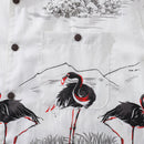Hawaiian Shirts For Men 1950s Vintage Flamingo Print Short Sleeve Aloha Shirt