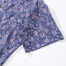 Men's Hawaiian Shirt Mystic Flowers Print Cotton Button-down Short Sleeve Aloha Shirt