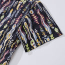 Men's Hawaiian Shirt Valley of the Worms Print Cotton Button-down Short Sleeve Aloha Shirt