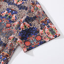 Men's Hawaiian Shirt Blossoms of Antiquity Print 1940s Vintage Short Sleeve Aloha Shirt