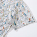 Men's Hawaiian Shirt Aloha Adventure Print Cotton Button-down Short Sleeve Aloha Shirt