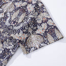 Men's Hawaiian Shirt The Garden of Serenity Cotton Button-down Short Sleeve 1940s Vintage Shirt