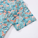 Men's Hawaiian Shirt Flamingos By Stacy Hsu Print Cotton Button-down Short Sleeve Aloha Shirt