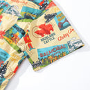 Men's Hawaiian Shirt Heritage Railway Scotland Print 1940s Vintage Short Sleeve Aloha Shirt