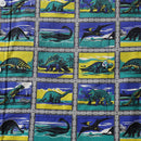 Hawaiian Shirts for Men Retro Dinosaur Stamp Collection 100% Cotton Short-Sleeve