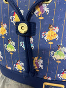Loungefly Disney Princess Carousel All-Over Print Drawstring Mini Backpack