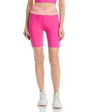 Aqua Cutout High Rise Bike Shorts, Size Medium