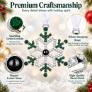 Personalized Photo Projection Green Crystal Snowflake Ornament